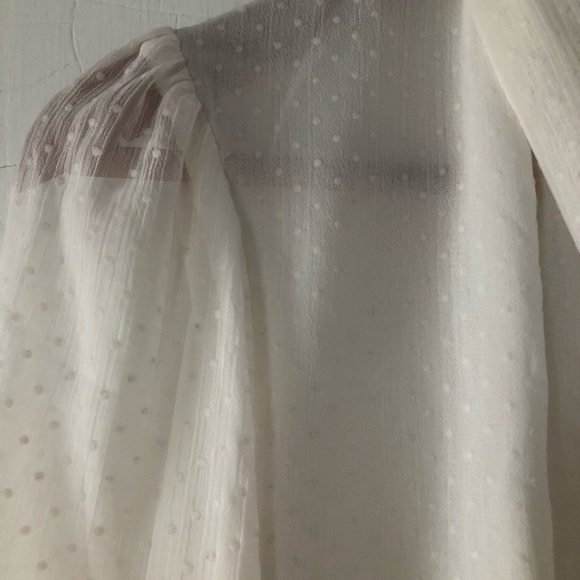 Ann Taylor blouse, long sleeve and creamy sheer - Picture 5 of 8